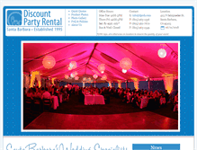 Tablet Screenshot of discountpartyrental.com